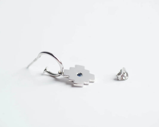 Pendiente Chakana plata